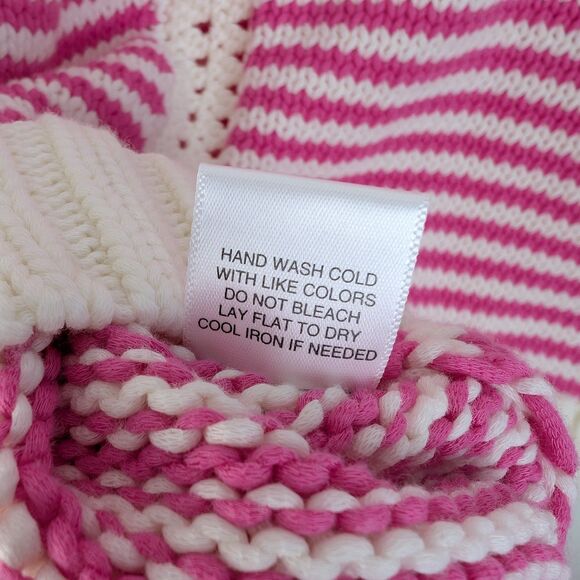 Michael Stars Casey Flamingo Stripe Pink & White Crewneck Pullover Sweater - Picture 8 of 8